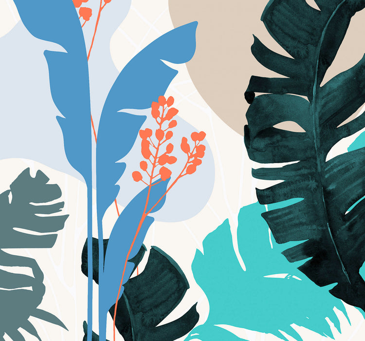 Digitaldruck Vlies Fototapete | Tropical Shapes | 300 x 280 cm