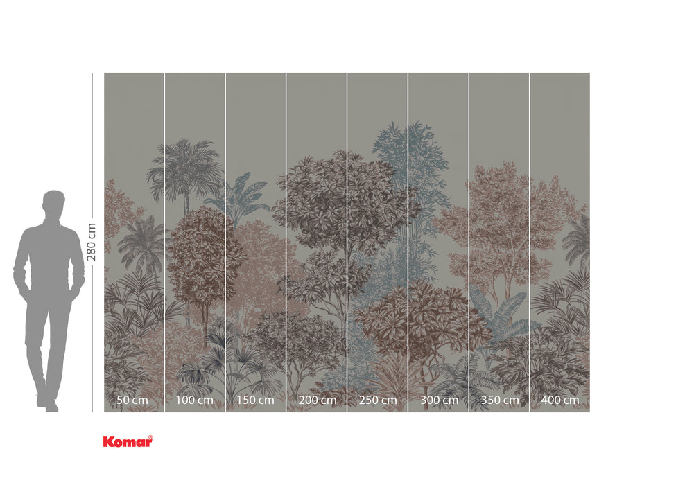 Digitaldruck Vlies Fototapete | Painted Trees | 400 x 280 cm