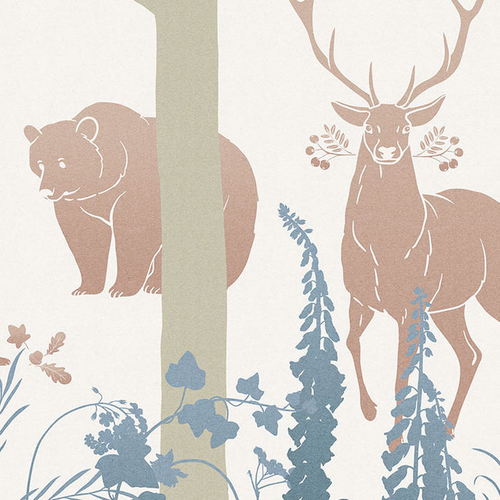 Digitaldruck Vlies Fototapete | Forest Animals | 400 x 280 cm
