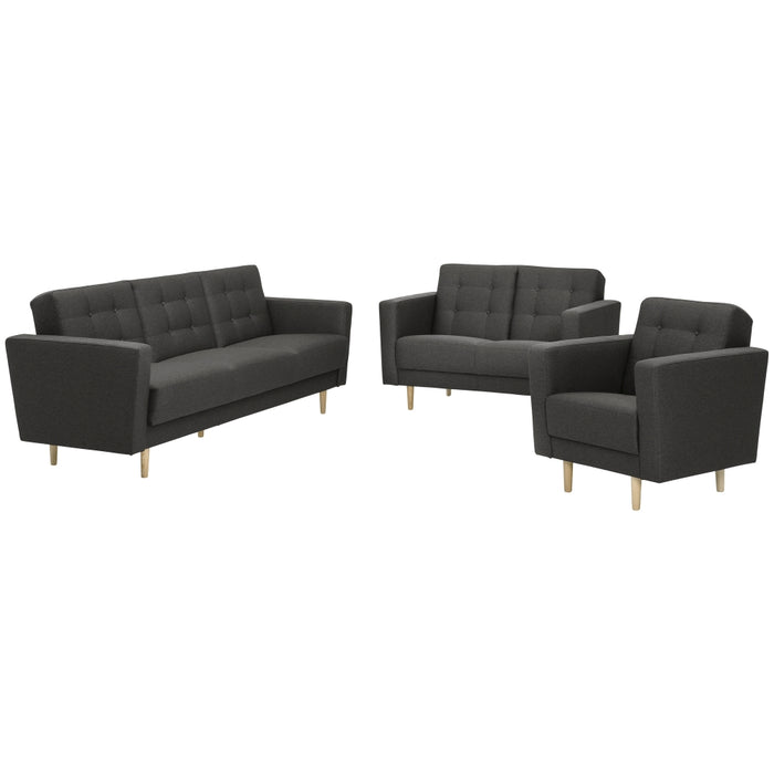 NEU Max Winzer | Jasmin | Sofa | Sofa 3-Sitzer mit Bettfunktion | Flachgewebe | Füße Esche Natur (konisch rund)