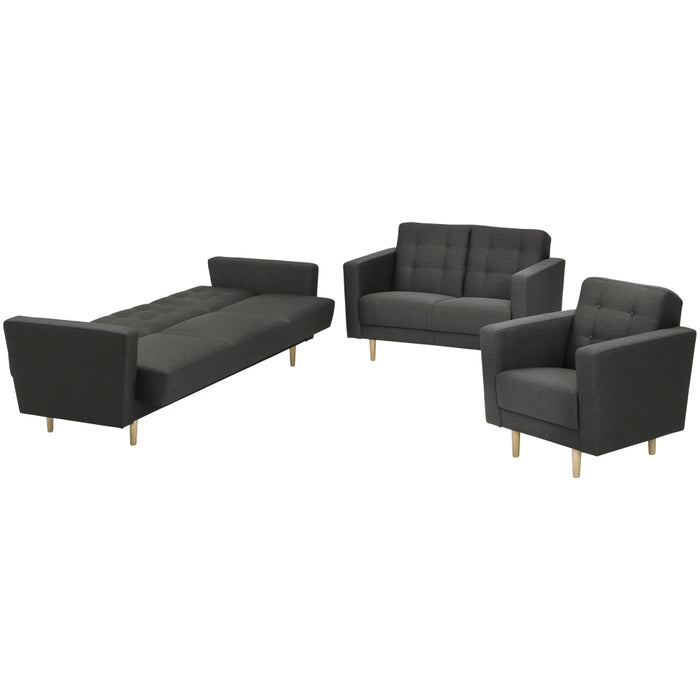 NEU Max Winzer | Jasmin | Sofa | Sofa 3-Sitzer mit Bettfunktion | Flachgewebe | Füße Esche Natur (konisch rund)