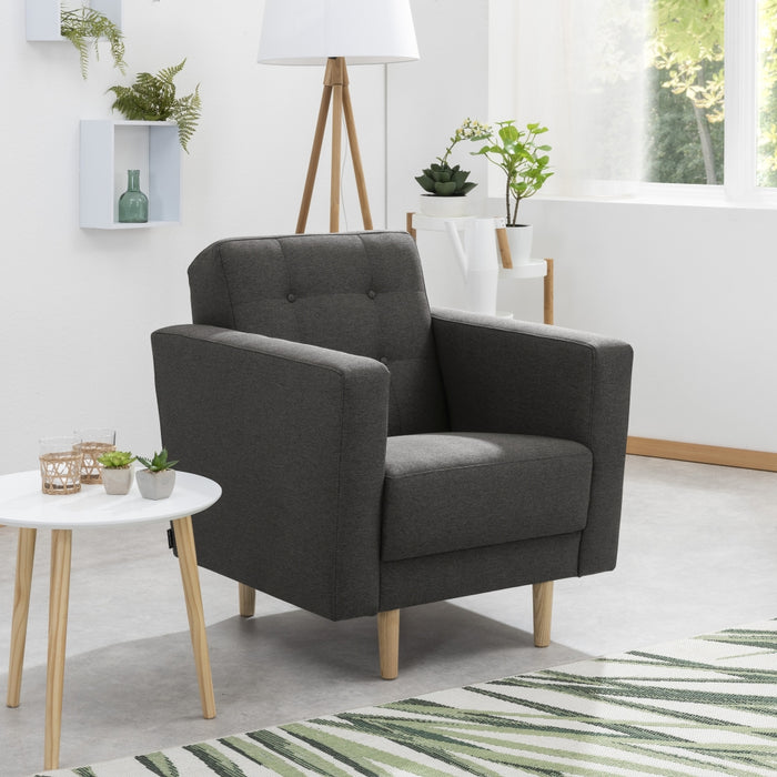 NEU Max Winzer | Jasmin | Sessel | Flachgewebe | Füße Esche Natur (konisch rund)