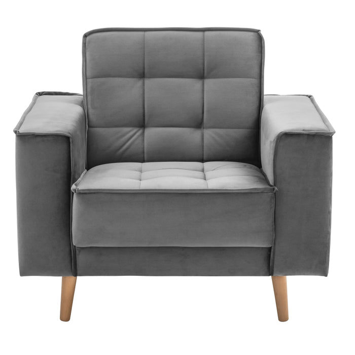 NEU Max Winzer | Jolene | Sessel | Samtvelours | Füße Buche Eichefarbig Lackiert (konisch rund)