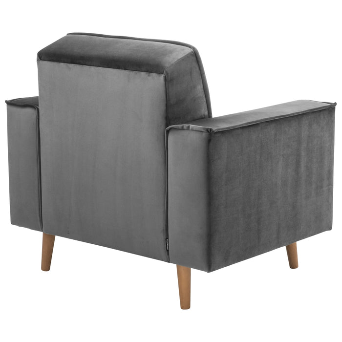 NEU Max Winzer | Jolene | Sessel | Samtvelours | Füße Buche Eichefarbig Lackiert (konisch rund)