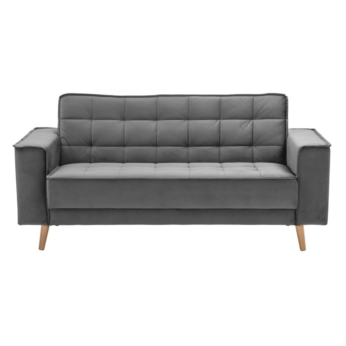 NEU Max Winzer | Jolene | Sofa | Sofa 2-Sitzer | Samtvelours | Füße Buche Eichefarbig Lackiert (konisch rund)