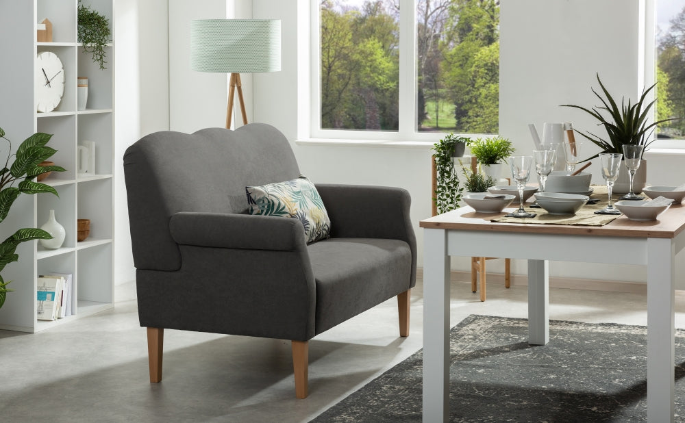 NEU Max Winzer | Jule | Sofa | Küchensofa | Flachgewebe | Füße Buche Natur (konisch)