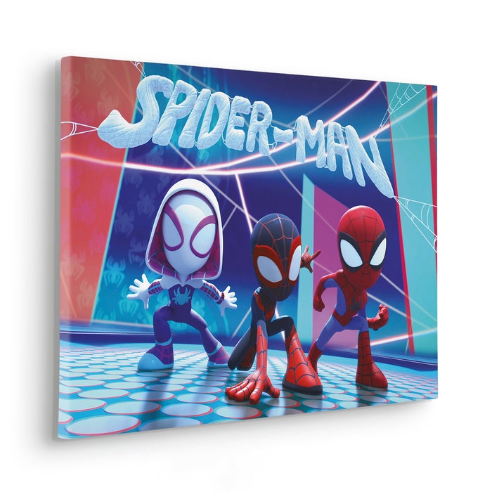 Komar NEU | Keilrahmenbild - Spidey and His Amazing Friends Glowy Spideys