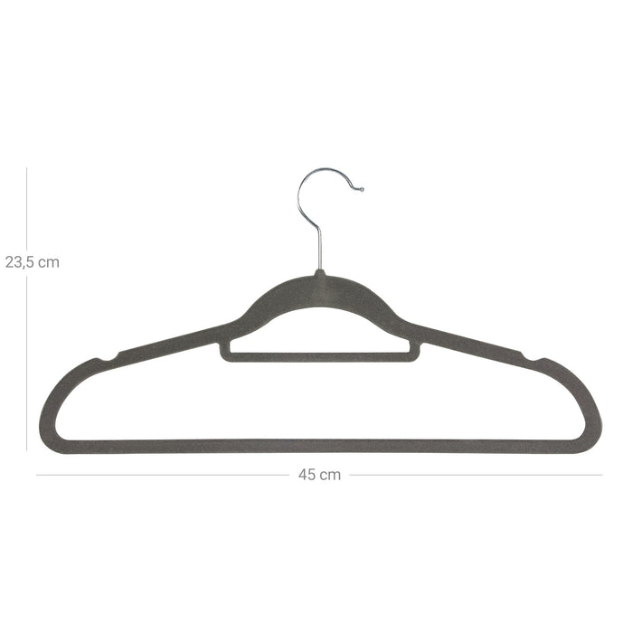 SONGMICS | Kleiderbügel Samt 20 Stück Grau