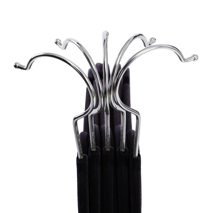 AUSLAUF SONGMICS | Velvet Hangers, Set of 20 Clothes Coat Hangers, Non-Slip, with Tie Bar und 360° Swivel Hook, Space-Saving, 0.6 cm Thick, 43.5 cm Long, for Dresses Trousers, Black CRF20B