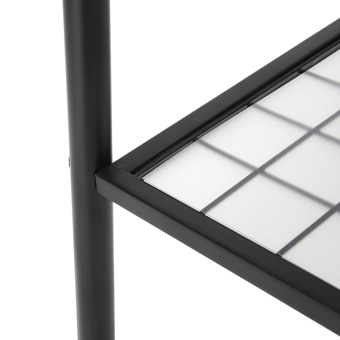 AUSLAUF SONGMICS | Clothes Rack with Steel Structure, Garment Rack with Hanging Rail, Bottom Shelf, Simple Look, for Bedroom Entrance Attic Basement, 92.5 x 33.5 x 153 cm, Matte Black HSR23BK