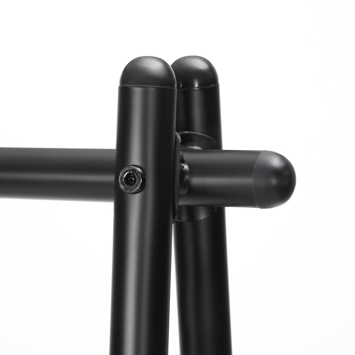 AUSLAUF SONGMICS | Clothes Rack with Steel Structure, Garment Rack with Hanging Rail, Bottom Shelf, Simple Look, for Bedroom Entrance Attic Basement, 92.5 x 33.5 x 153 cm, Matte Black HSR23BK