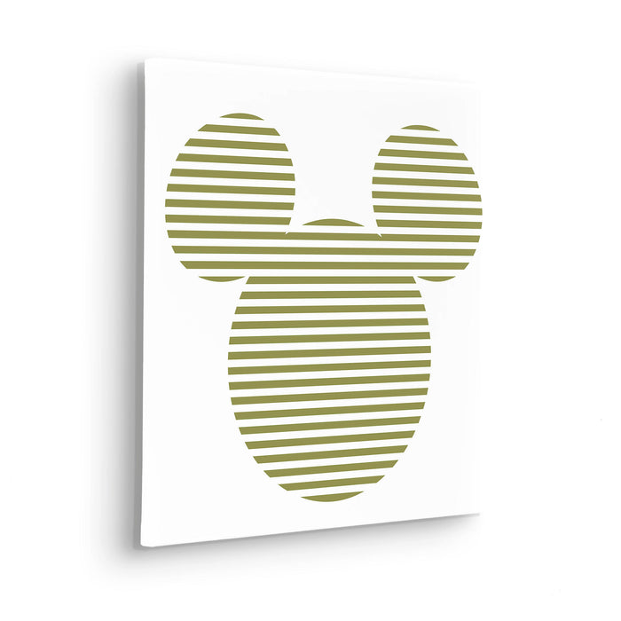 Komar NEU | Keilrahmenbild - Mickey Horizontal Stripes - Größe 40 x 40 cm