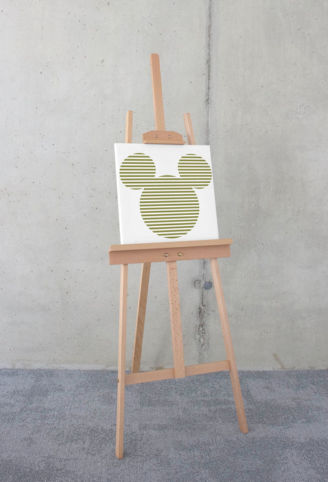 Komar NEU | Keilrahmenbild - Mickey Horizontal Stripes - Größe 40 x 40 cm