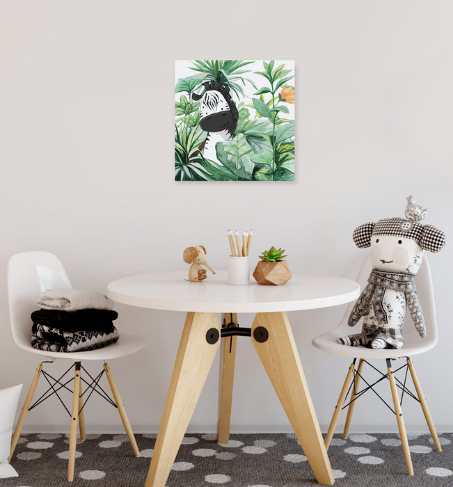 Keilrahmenbild | Lost Zebra | 30 x 30 cm