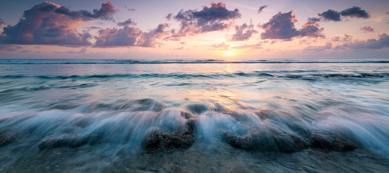 Keilrahmenbild | Broken Waves | 90 x 40 cm