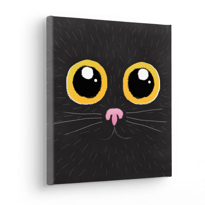 Keilrahmenbild | Black Cat | 30 x 30 cm