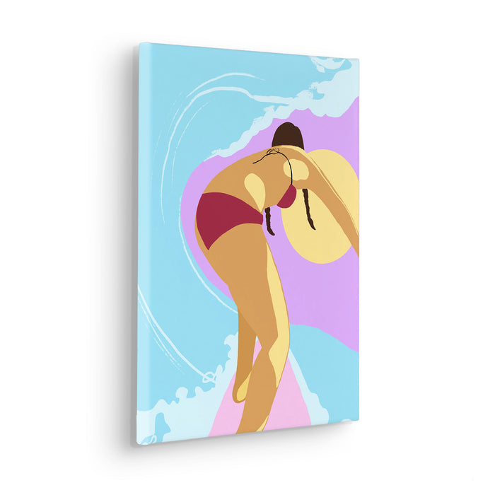 Keilrahmenbild | Tube Riding | 30 x 40 cm