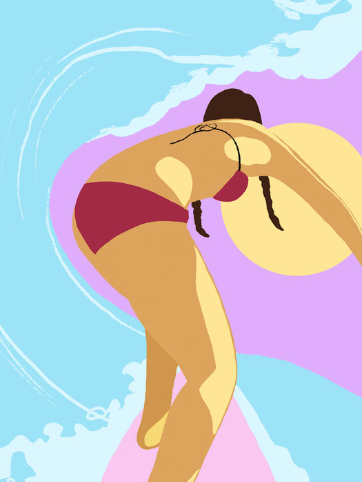 Keilrahmenbild | Tube Riding | 30 x 40 cm