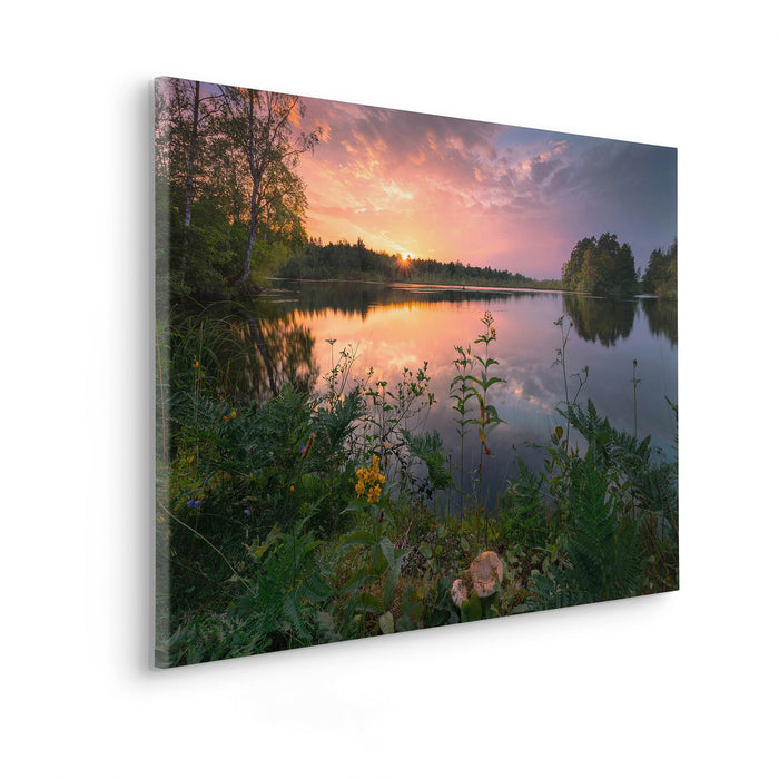 Komar NEU | Keilrahmenbild - Abends in Schweden - Größe 90 x 60 cm