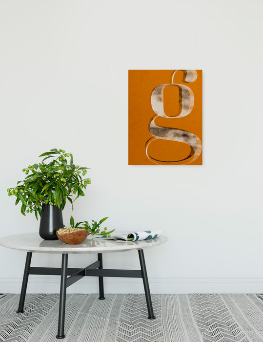Keilrahmenbild | Typo G wie Gustav | 30 x 40 cm