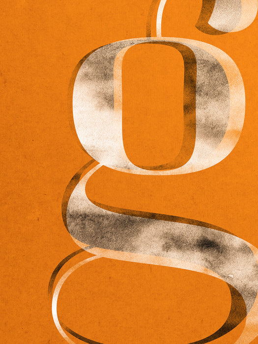 Keilrahmenbild | Typo G wie Gustav | 30 x 40 cm