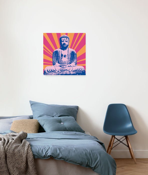 Keilrahmenbild | Hippie Buddha | 40 x 40 cm