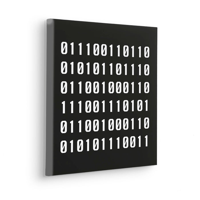 Keilrahmenbild | Typo Naughty Binary | 40 x 40 cm