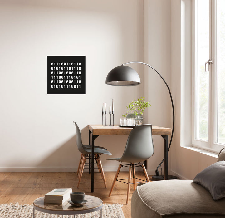 Keilrahmenbild | Typo Naughty Binary | 40 x 40 cm