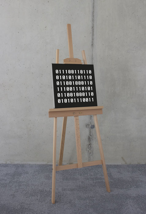 Keilrahmenbild | Typo Naughty Binary | 40 x 40 cm