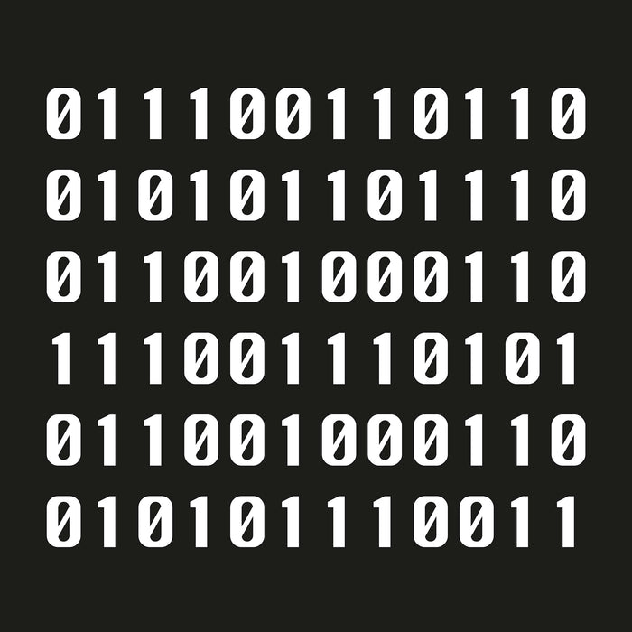 Keilrahmenbild | Typo Naughty Binary | 40 x 40 cm