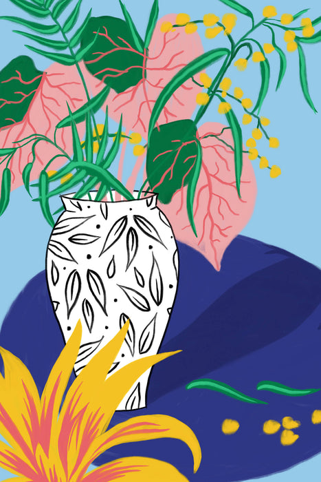 Komar NEU | Keilrahmenbild - Funky Vase - Größe 40 x 60 cm