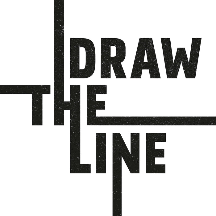 Keilrahmenbild | Typo Draw the Line | 60 x 60 cm
