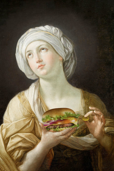 Komar NEU | Keilrahmenbild - Heal-thy Burger - Größe 60 x 90 cm