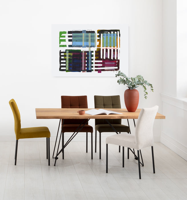 Keilrahmenbild | Grids & Stripes | 60 x 90 cm