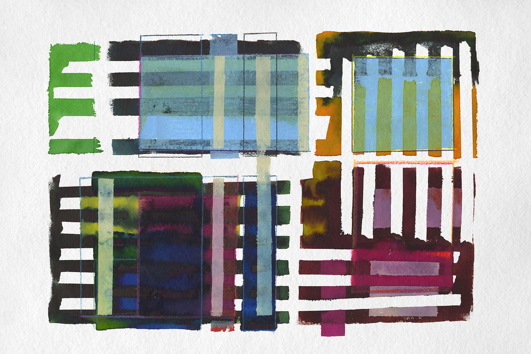 Komar NEU | Keilrahmenbild - Grids & Stripes - Größe 60 x 90 cm