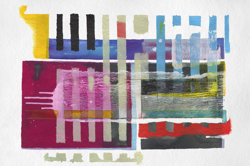 Komar NEU | Keilrahmenbild - Tetris Wall - Größe 60 x 90 cm