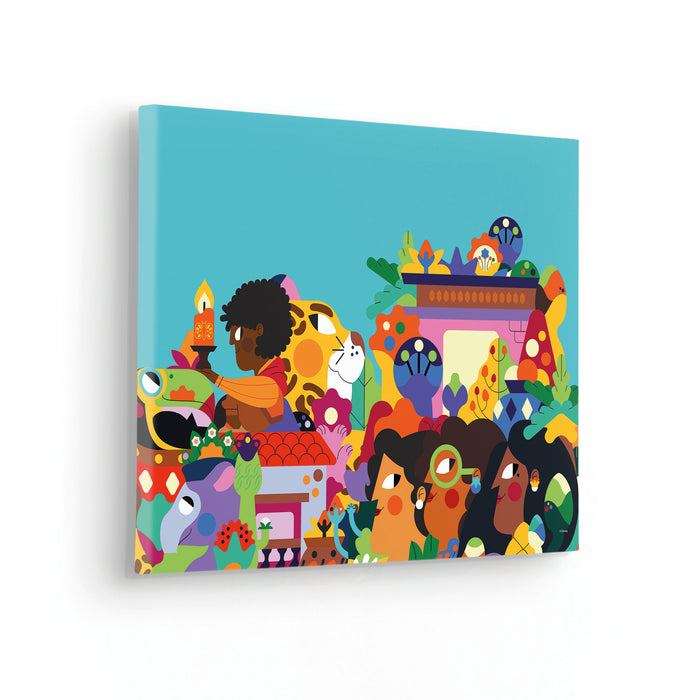 Komar NEU | Keilrahmenbild - Encanto Colours of Columbia - Größe 30 x 40 cm