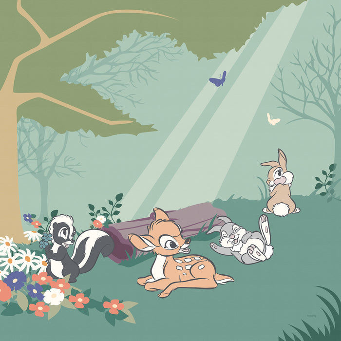 Keilrahmenbild | Bambi Life in the Forest | 40 x 40 cm