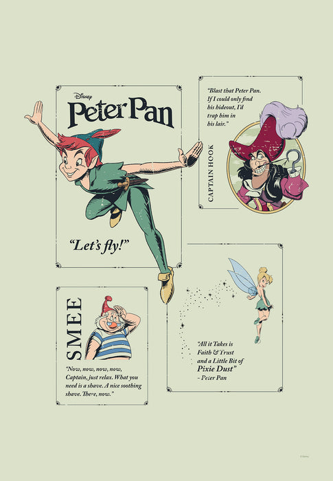 Komar NEU | Keilrahmenbild - Peter Pan Let´s Fly! - Größe 40 x 60 cm