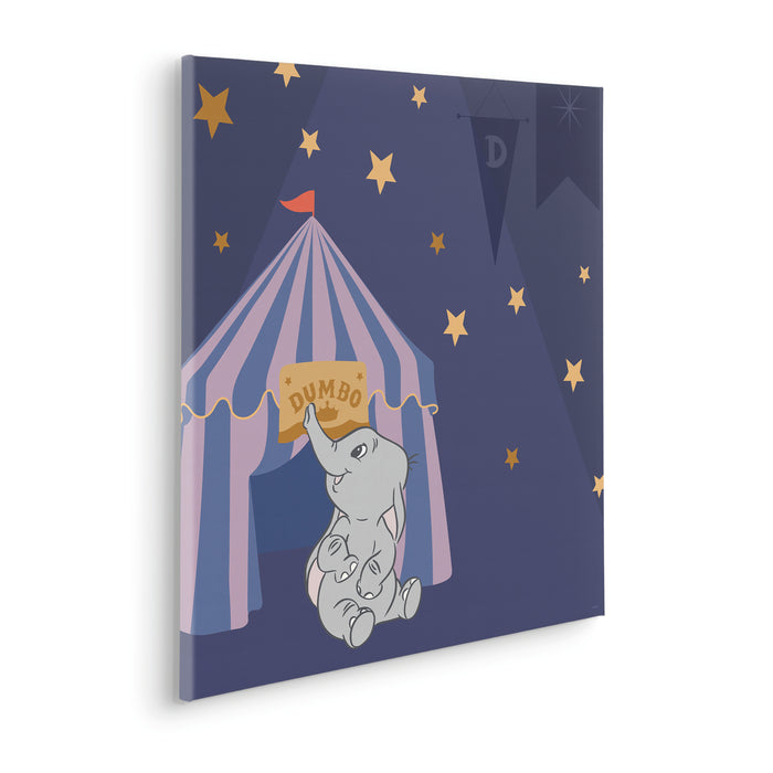 Keilrahmenbild | Starry Night with Dumbo | 60 x 60 cm