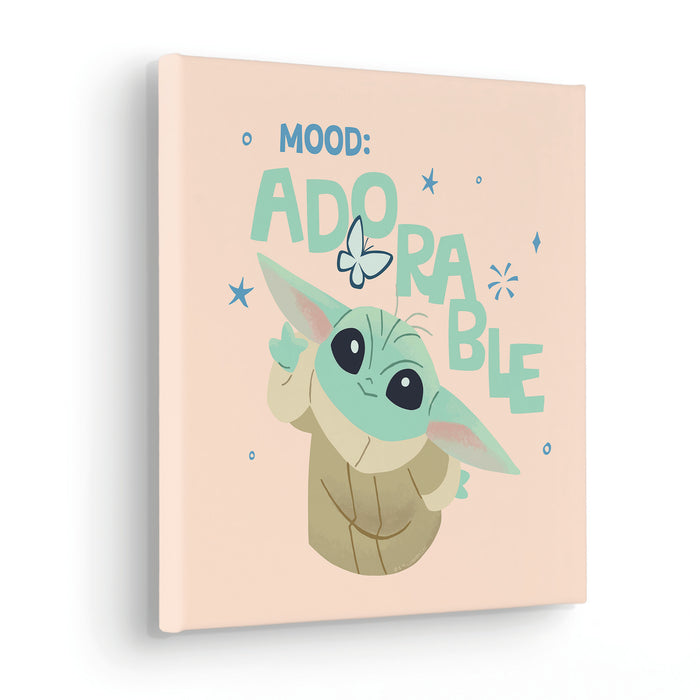 Komar NEU | Keilrahmenbild - The Mandalorian Little Grogu Adorable - Größe 30 x 30 cm