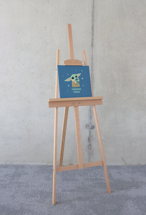 Keilrahmenbild | The Mandalorian Little Grogu Curious | 30 x 30 cm