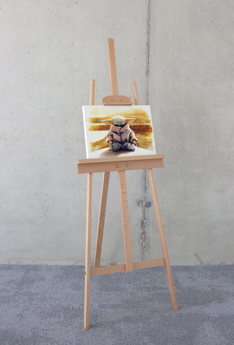 Keilrahmenbild | The Mandalorian Grogu Meditation King | 40 x 30 cm