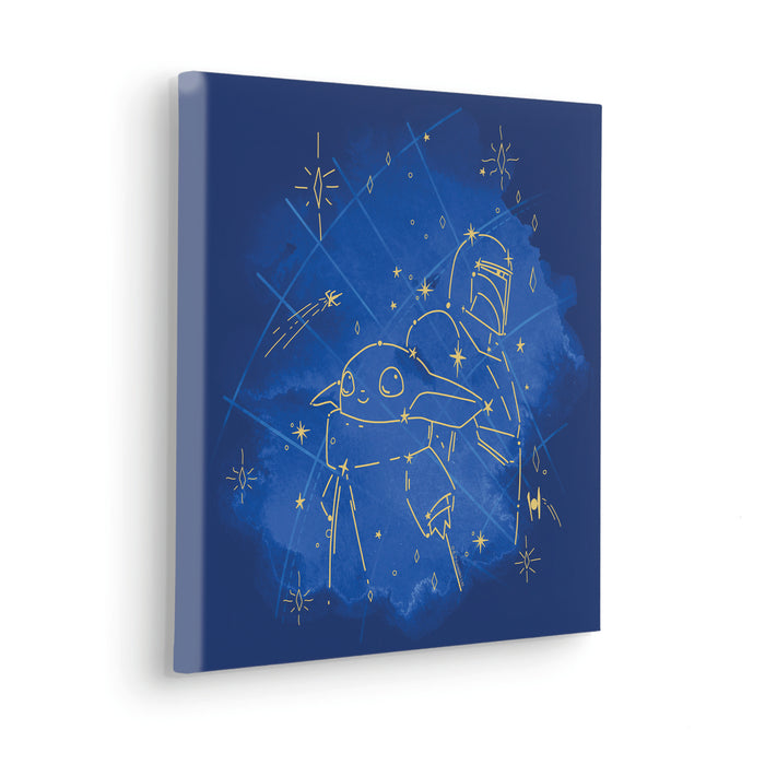 Keilrahmenbild | The Mandalorian Grogu Constellation | 40 x 40 cm
