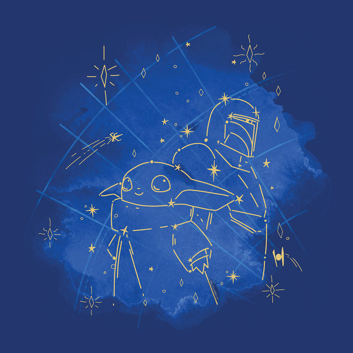 Keilrahmenbild | The Mandalorian Grogu Constellation | 40 x 40 cm