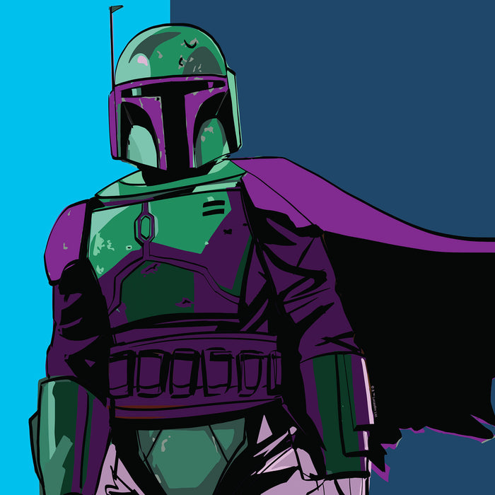 Keilrahmenbild | Star Wars Cyberart by Boba Fett | 40 x 40 cm