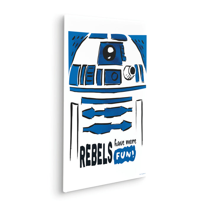 Komar NEU | Keilrahmenbild - Star Wars R2D2 More Fun - Größe 40 x 60 cm