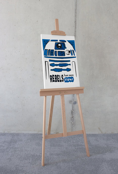 Keilrahmenbild | Star Wars R2D2 More Fun | 40 x 60 cm