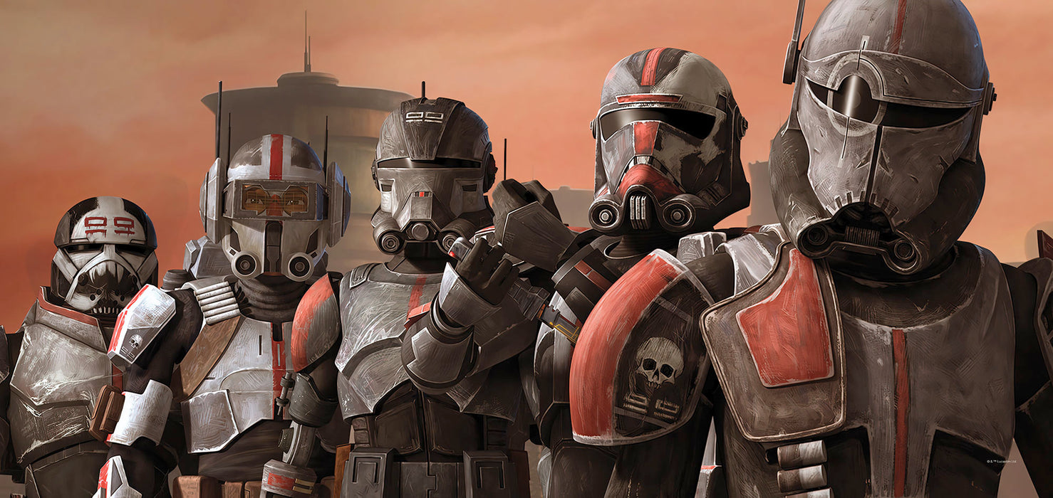 Komar NEU | Keilrahmenbild - Star Wars Bad Batch Squad - Größe 90 x 40 cm