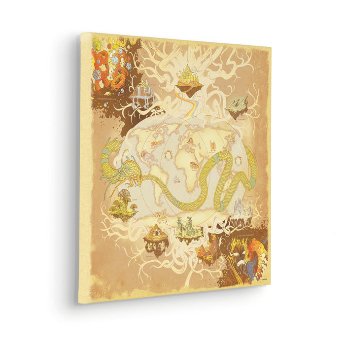 Komar NEU | Keilrahmenbild - Marvel World Map - Größe 40 x 40 cm